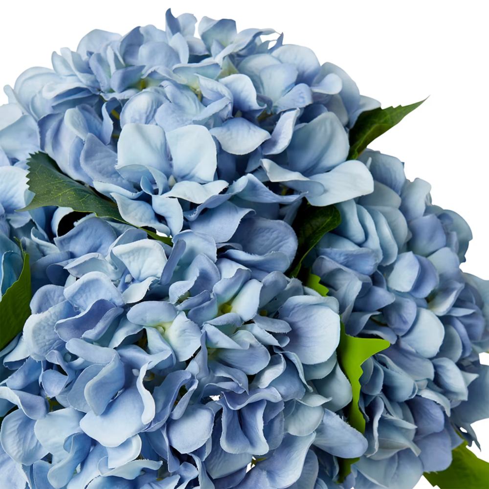 Artificial Hydrangea Plant Pot - Alma Vase - Blue- 37cms