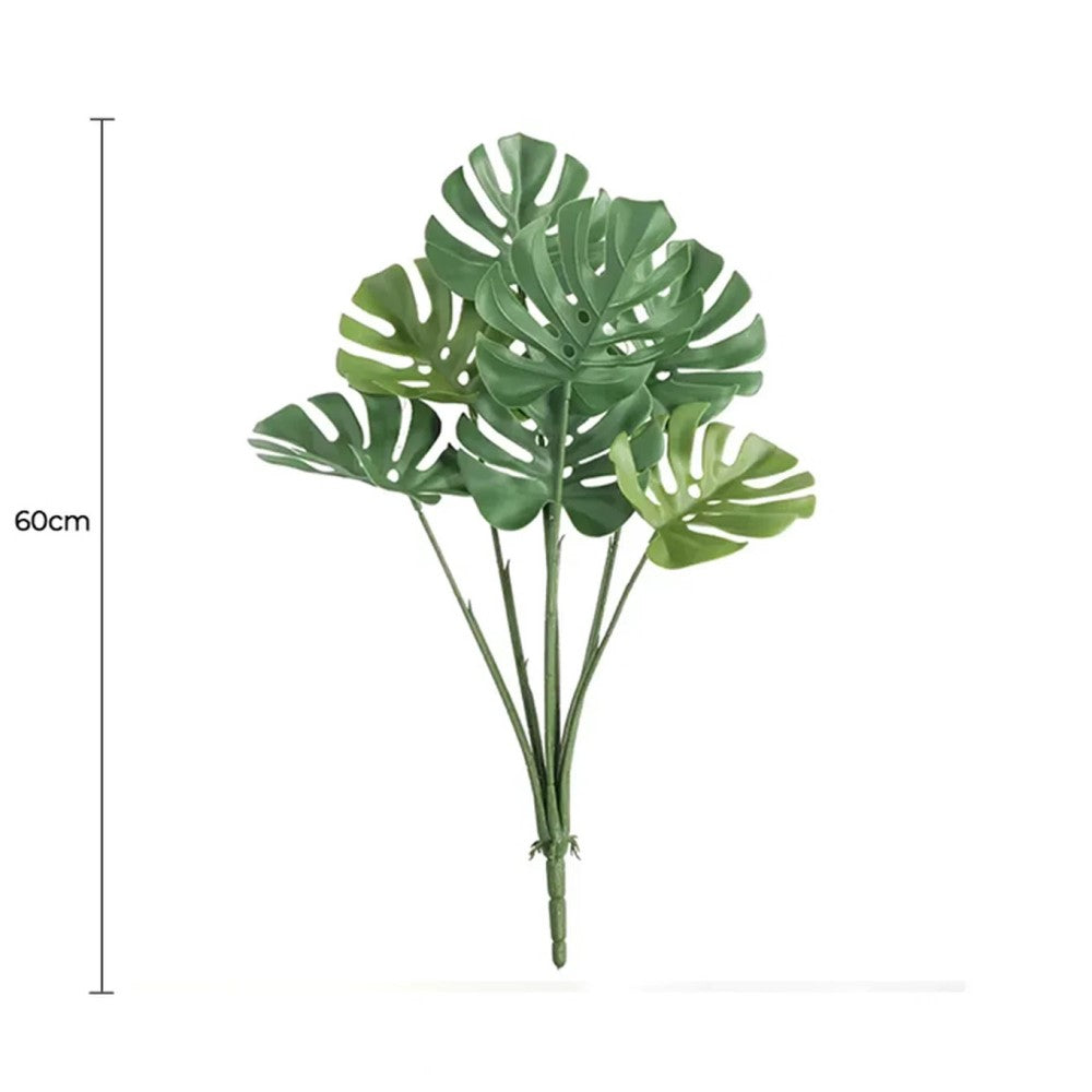Artificial Monstera Split Leaf Philodendron Plant Stem 60cms