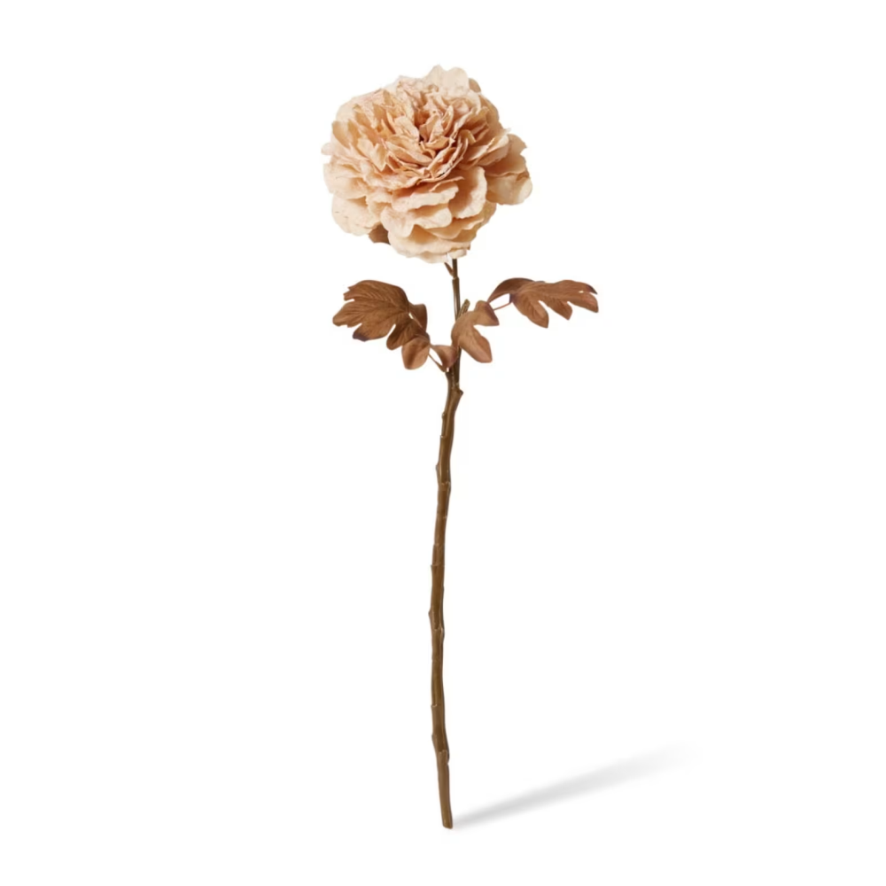 Artificial Peony Decor Stem - Antique Cream - 69cms