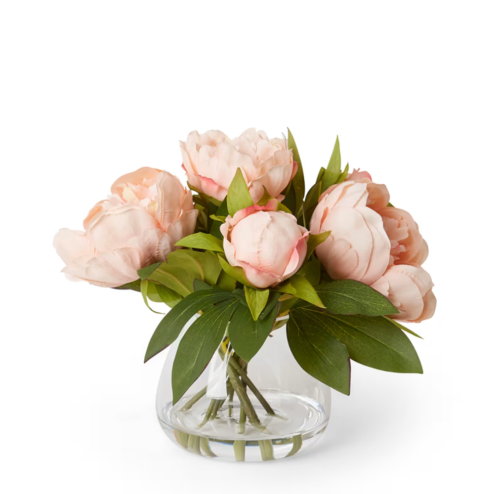 Artificial Peony Mix Plant Stem- Allira Vase - Pink - 29cms