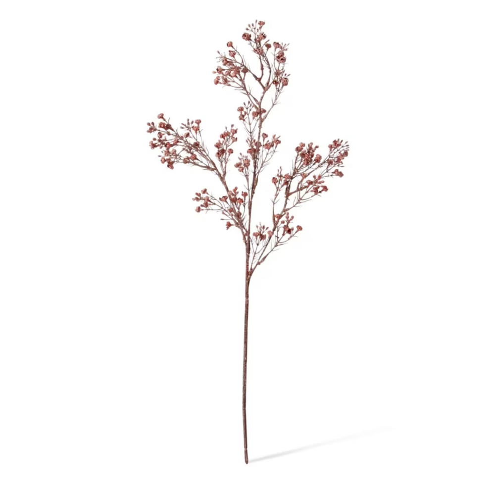 Artificial Popcorn Flower Decor Stem - Dusty Pink - 63cms