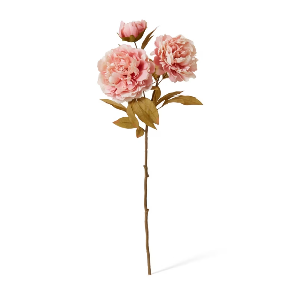 Artificial Queen Peony Decor Stem - Dusty Pink - 76cms