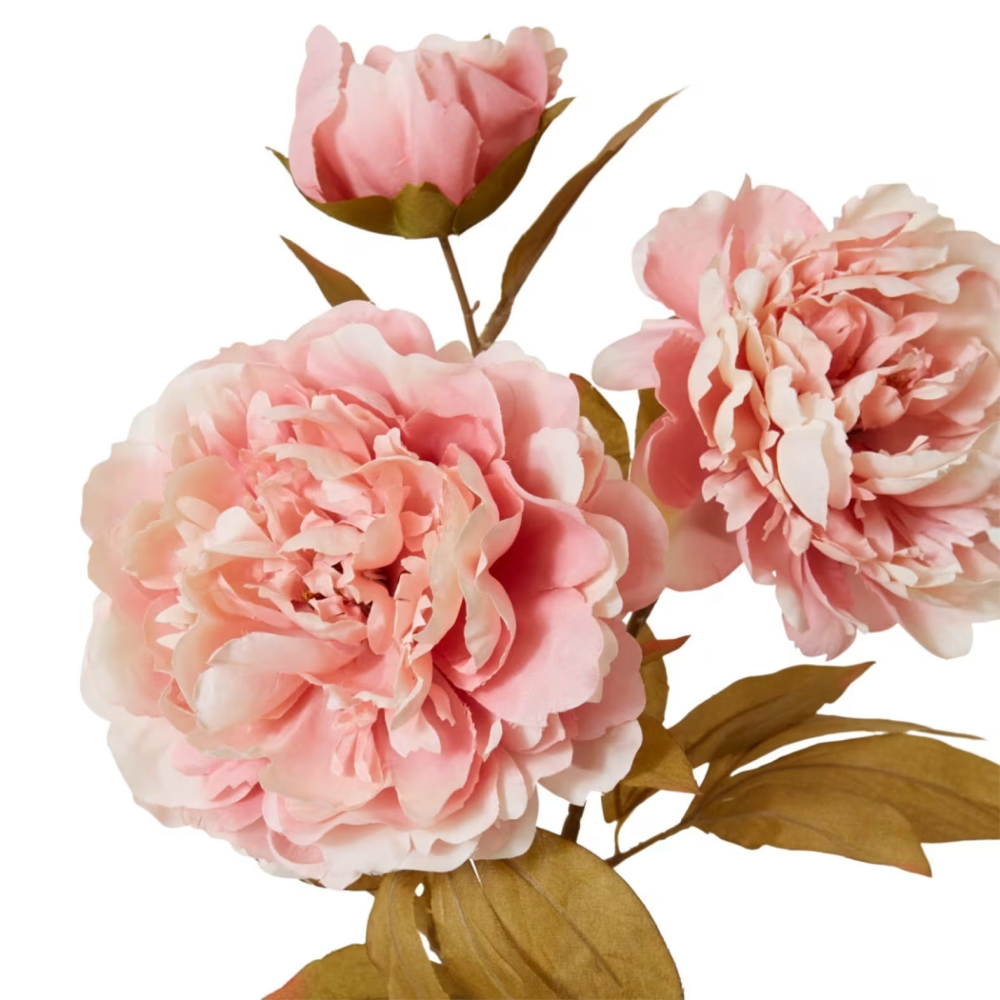 Artificial Queen Peony Decor Stem - Dusty Pink - 76cms