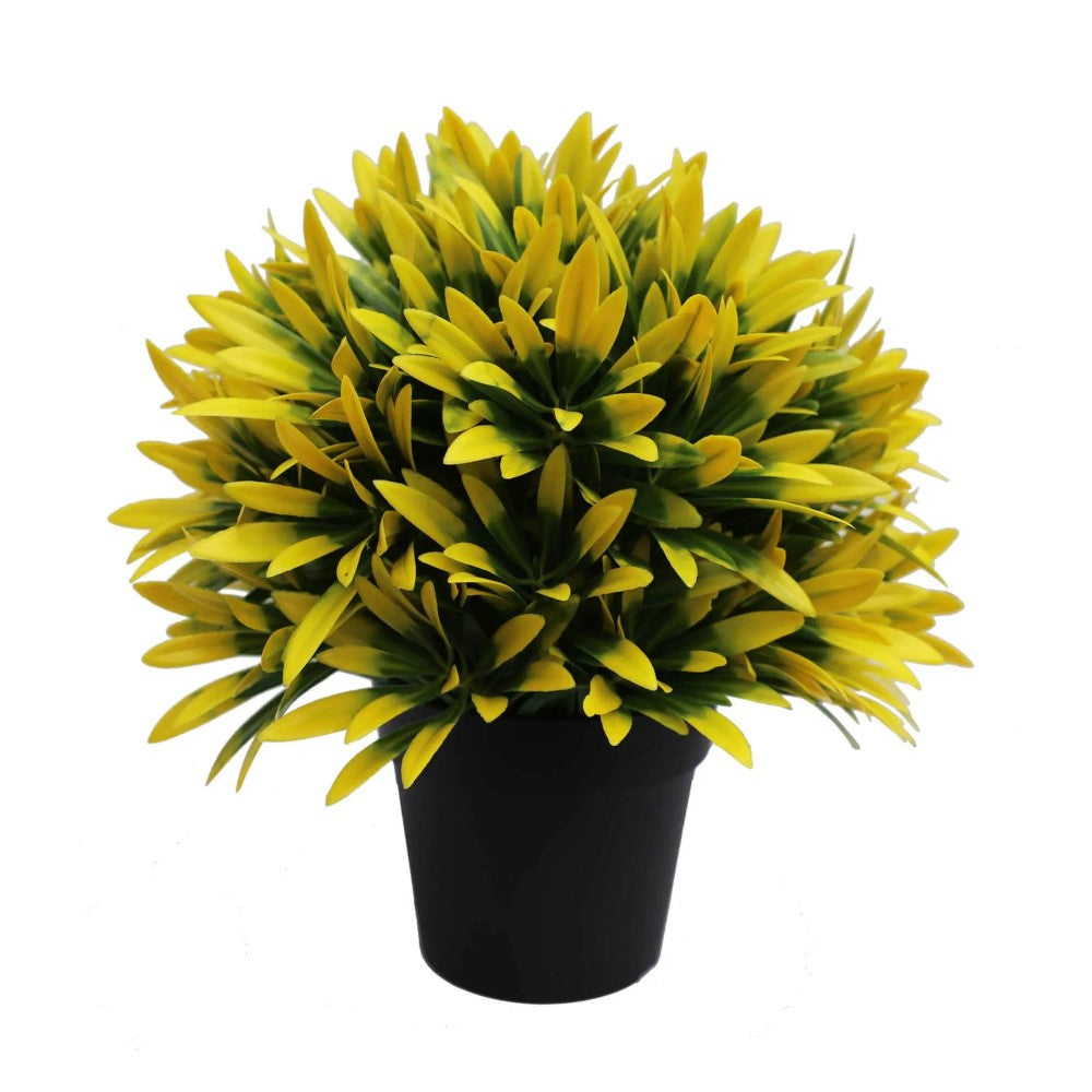Artificial UV Resistant Decorative Yellow Lily Plant 20cms