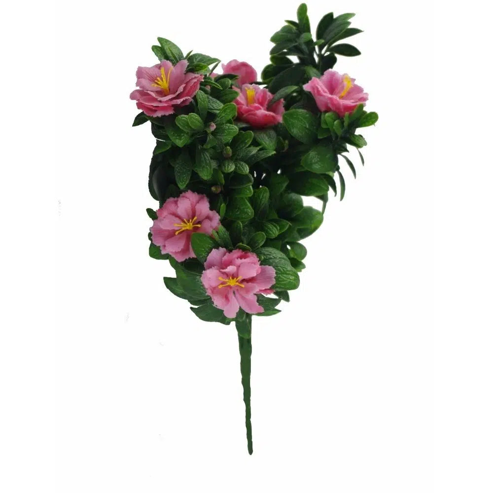 Artificial UV Resistant Pink Rose Bunch 45cms