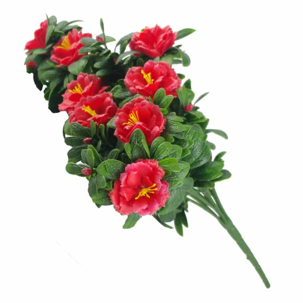 Artificial UV Resistant Red Rose Bunch 45cms