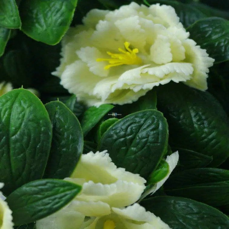 Artificial UV Resistant White Rose Bunch 45cms