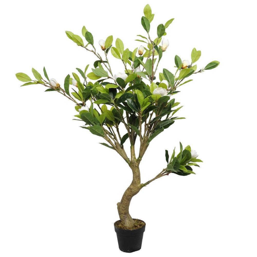 Artificial White Flowering Magnolia Tree 130cms