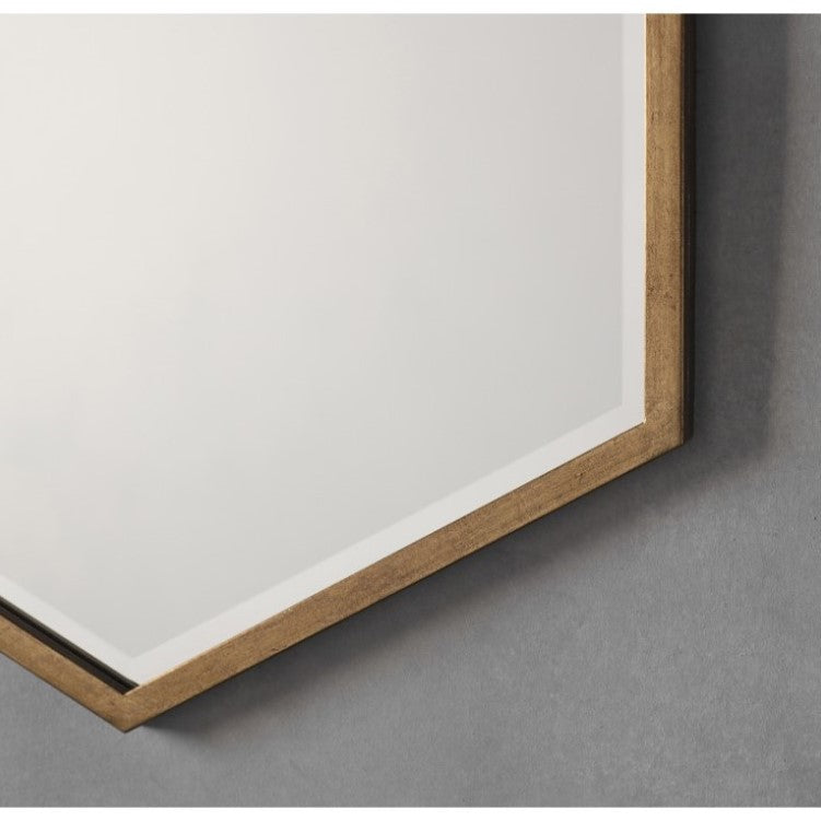 Artisan Heirloom Hexagonal Metal Framed Mirror 90cms