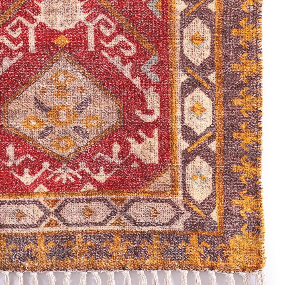 Artistic Bohemian Natural Cotton & Wool Rug