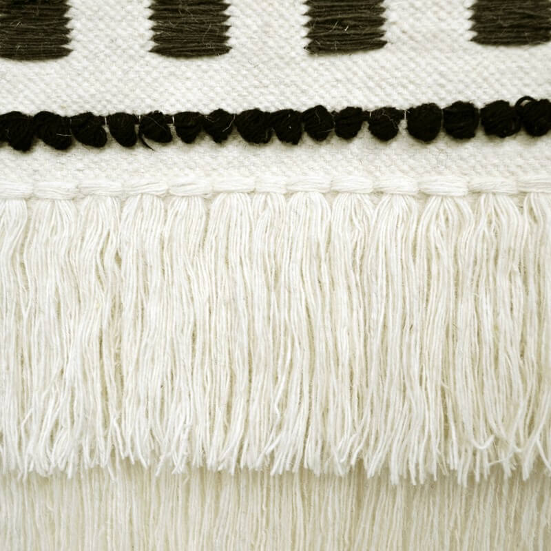 Artistic Woolen Wall Tapestry - Black & Pink