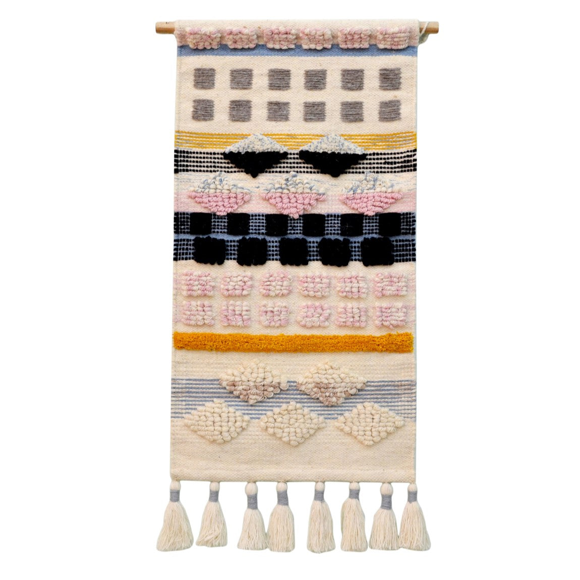 Artistic Woolen Wall Tapestry - Multicolor