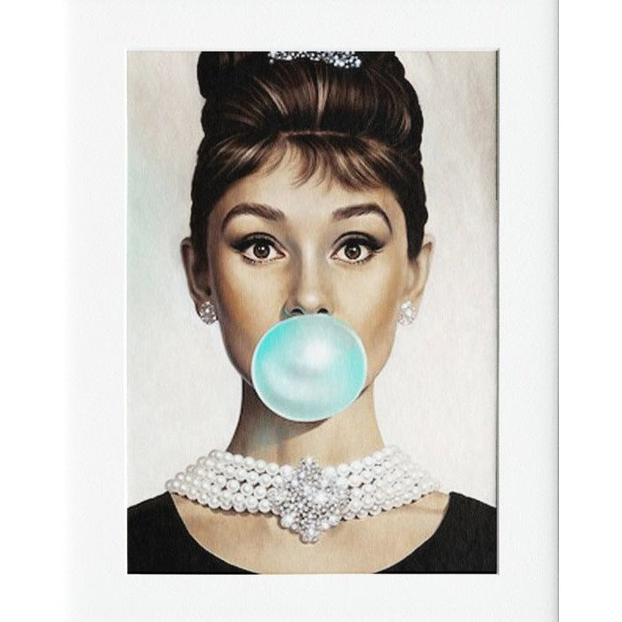 Audrey Bubble Color Mounted Print Wall Decor - 40x50cms