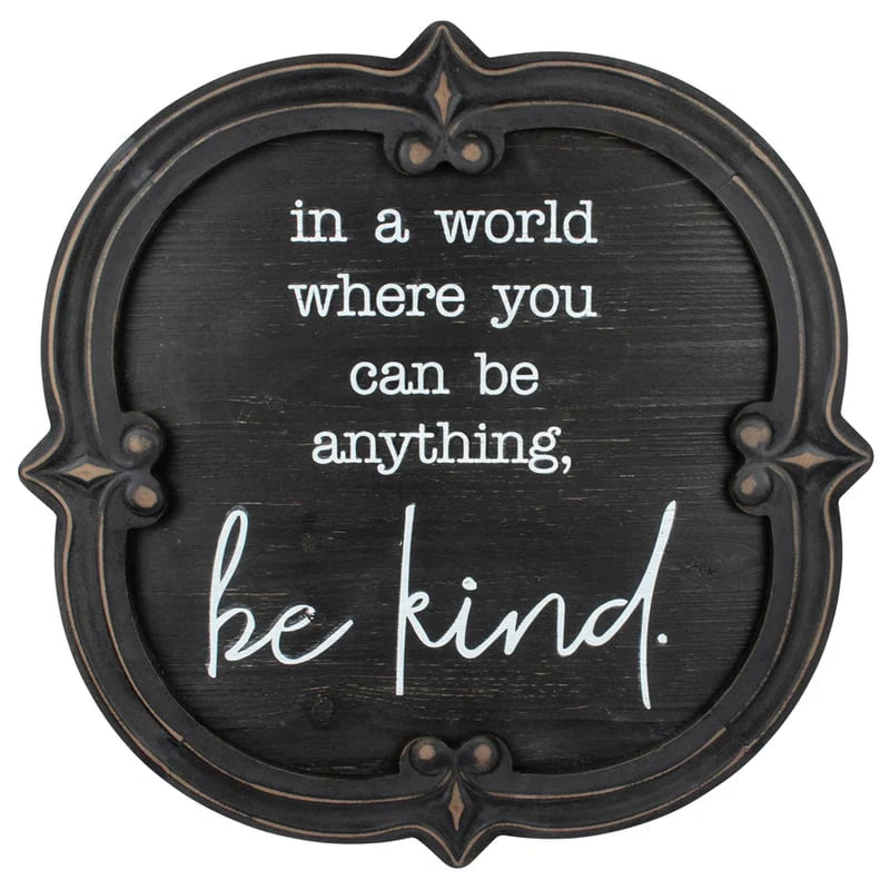 Authentic 'Be Kind' Carved Wall Art 60cms