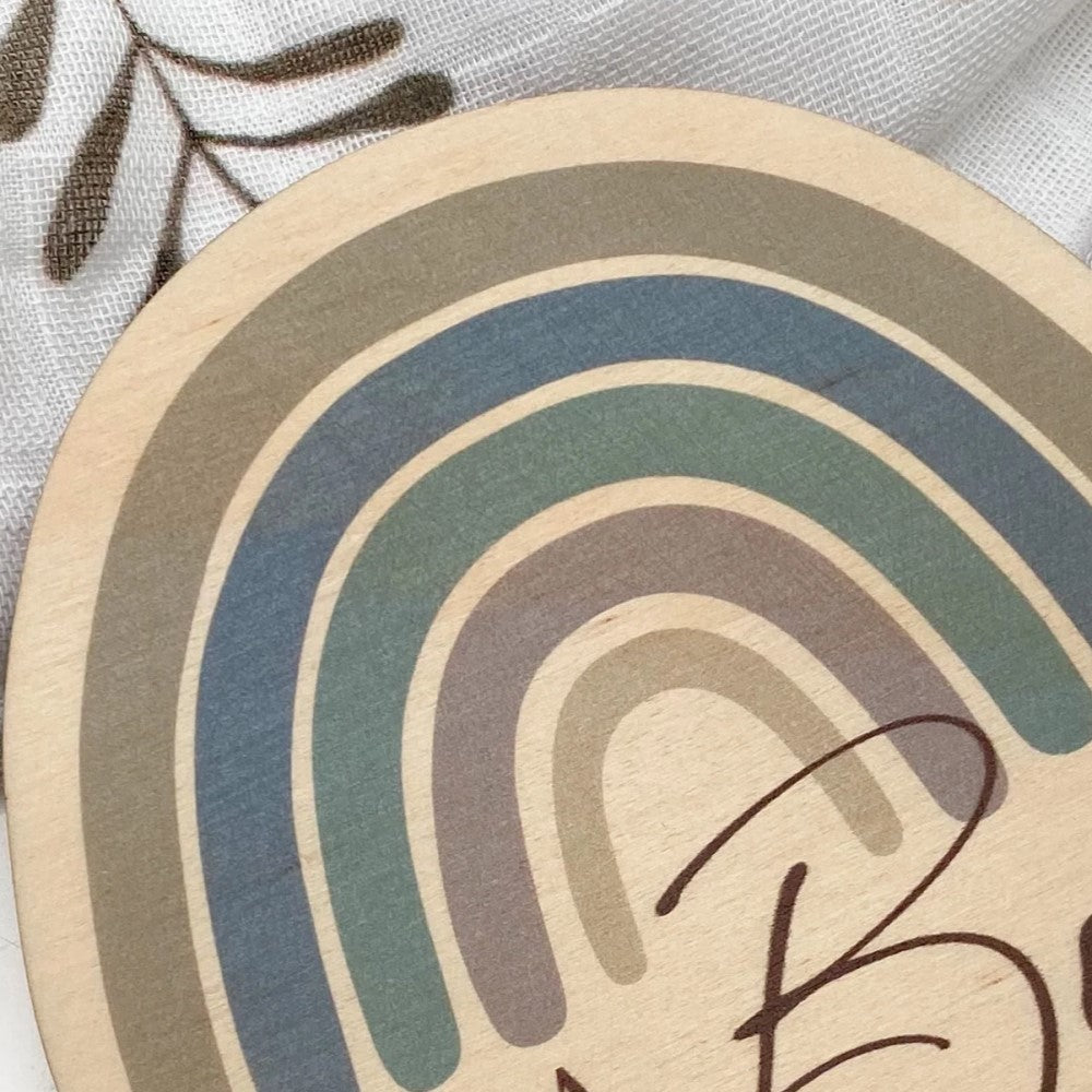 Baby and Pregnancy Milestone Plaques - Rainbow series (Various Designs)