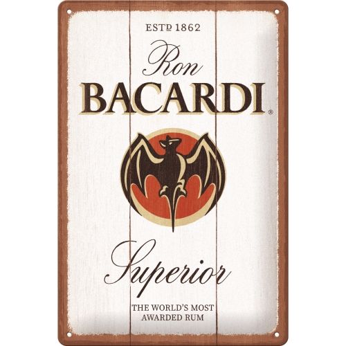 Bacardi Superior White - Sign Board 20 x 30cm