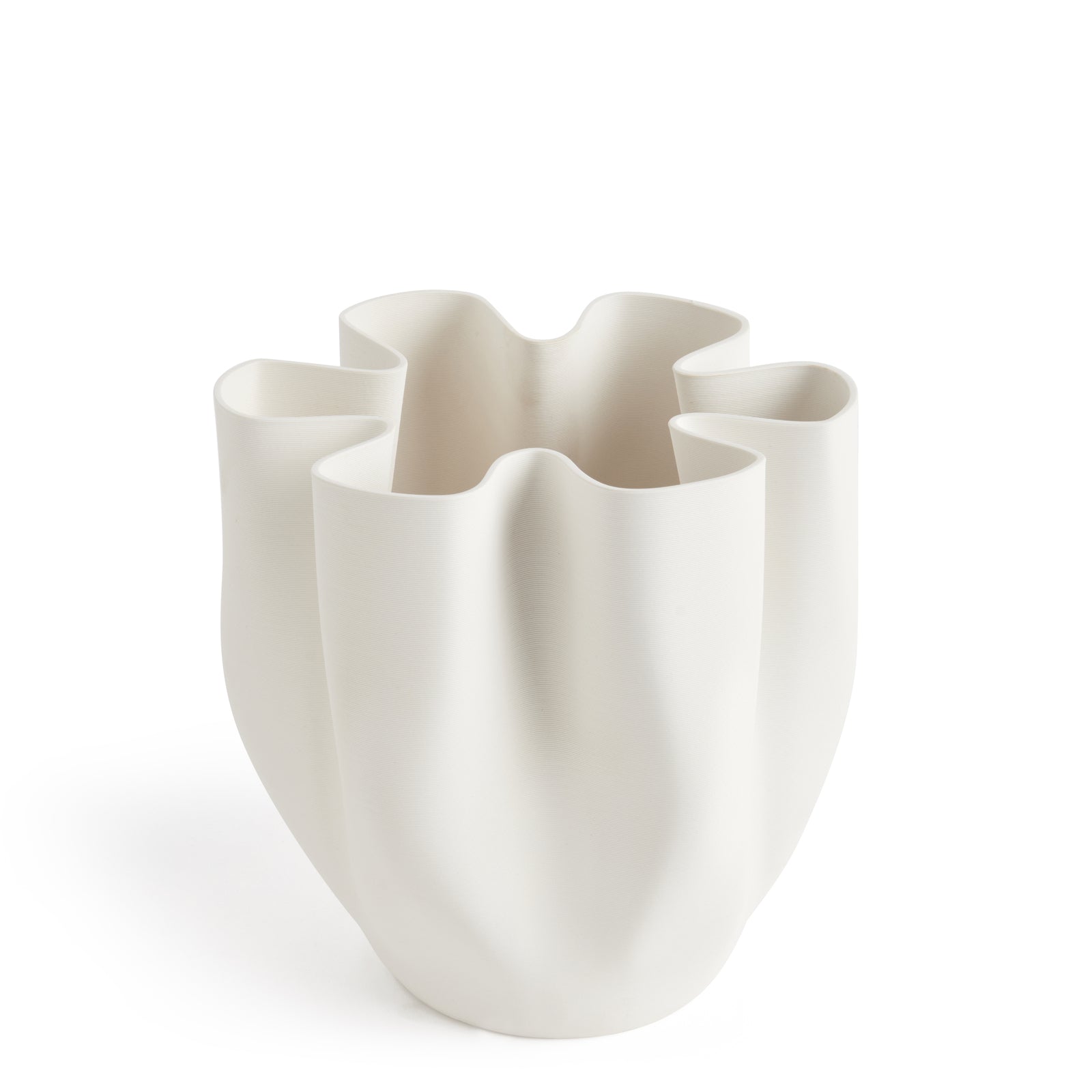 Bailey Matte Floral White Decorative Vase