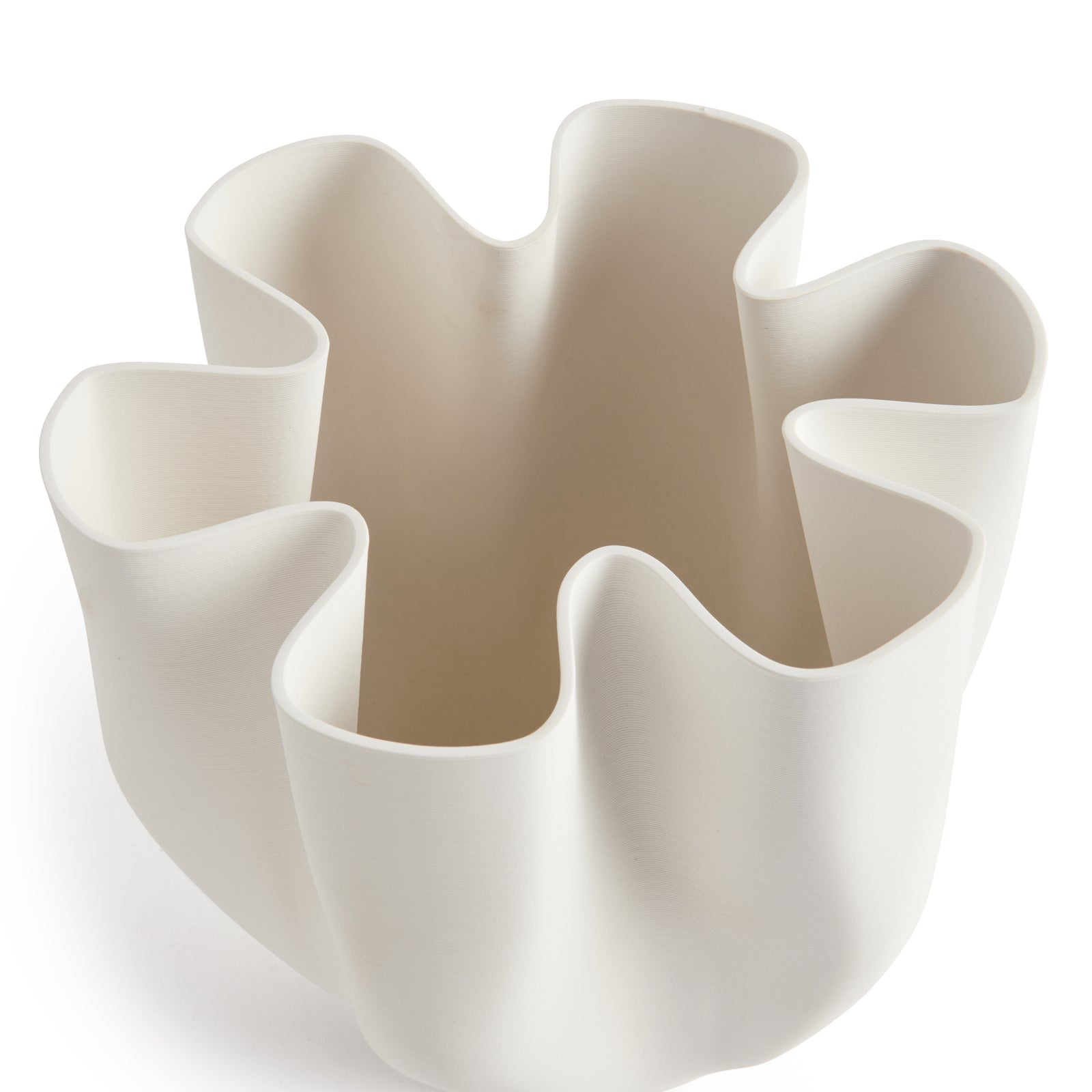 Bailey Matte Floral White Decorative Vase