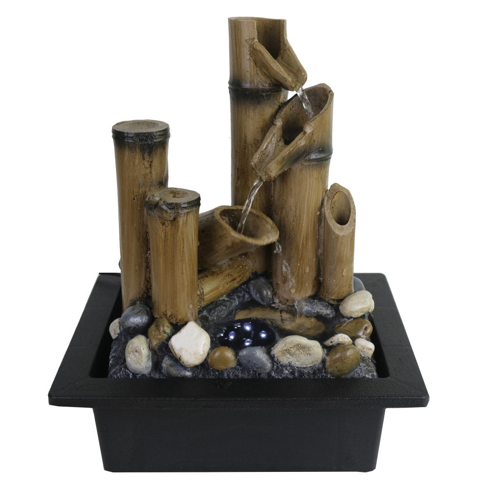 Bamboo Odoshi Polyresin Fountain Tabletop Decor