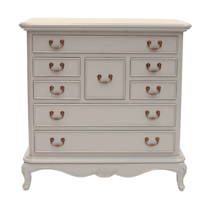 Baroque French Louis Style Chest of Drawers - White