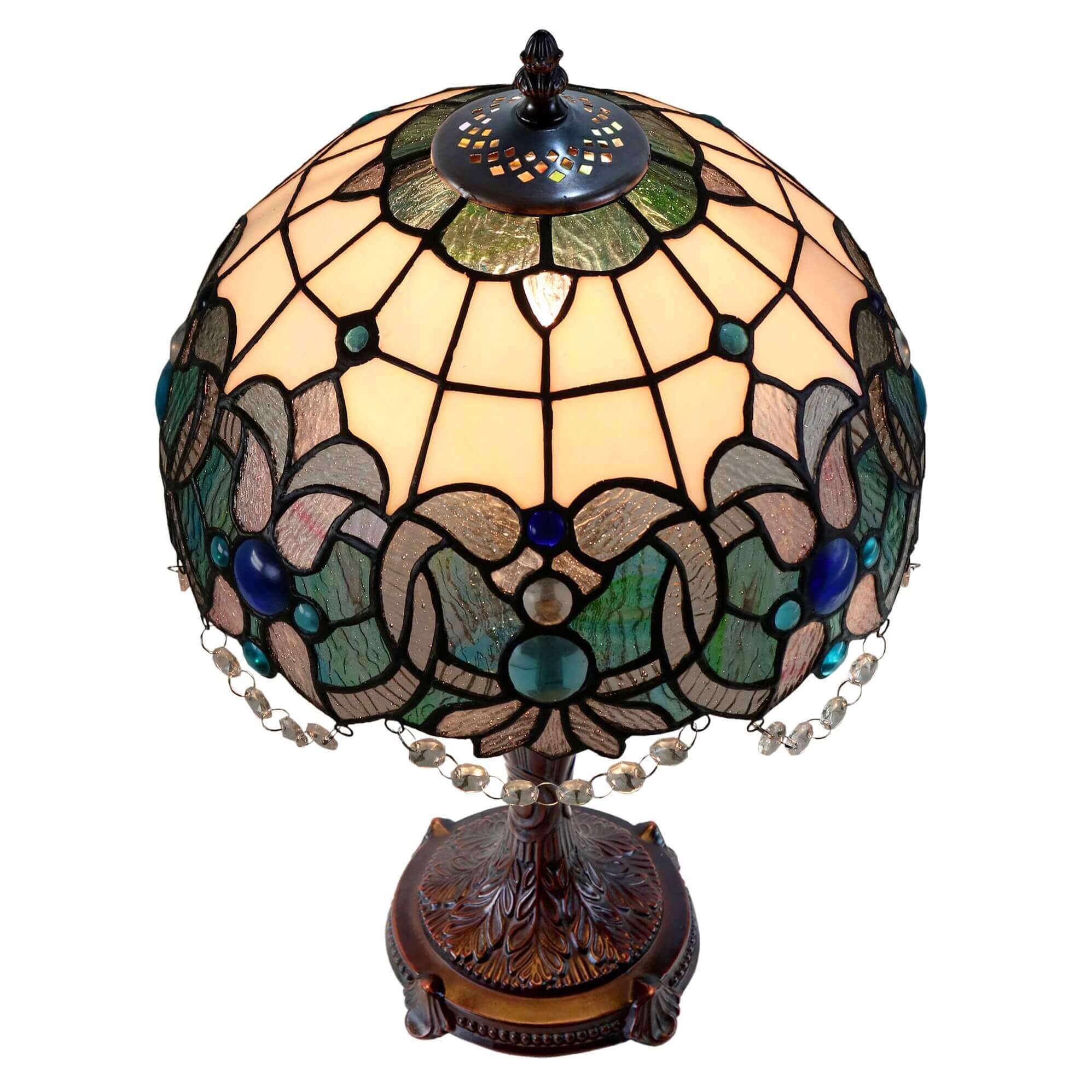 Beaded Ornament Tiffany Stained Glass Table Lamp (Available in 3 Sizes)