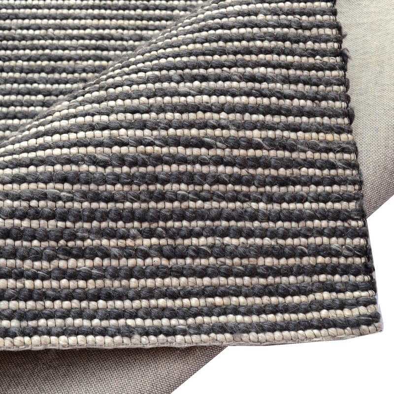 Beads Pattern Handmade Woollen Rug - Charcoal (Available in 4 Sizes)