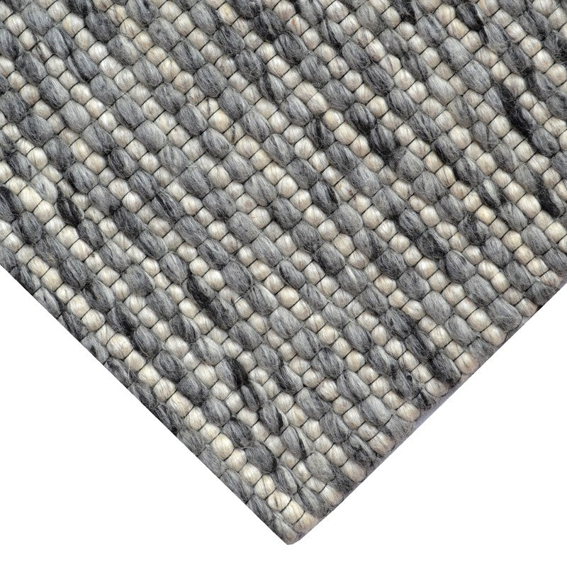 Beads Pattern Handmade Woollen Rug - Grey (Available in 4 Sizes)