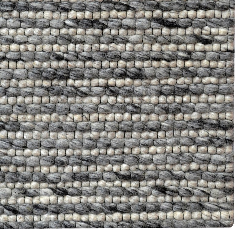 Beads Pattern Handmade Woollen Rug - Grey (Available in 4 Sizes)