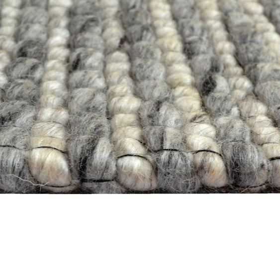 Beads Pattern Handmade Woollen Rug - Grey (Available in 4 Sizes)