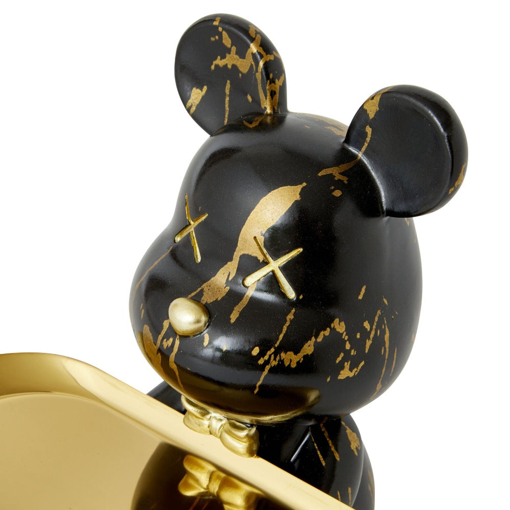 Bear Brick Designer Trinket Tray - Black & Gold