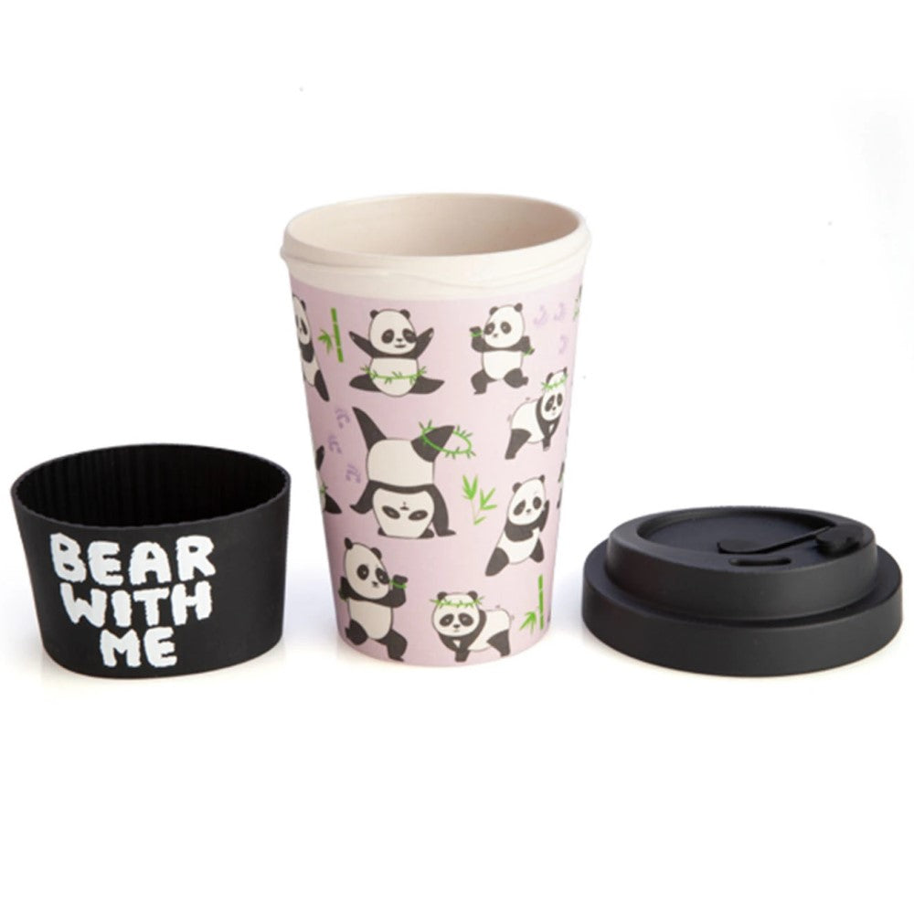 "Bear With Me" Panda Bamboo Cup