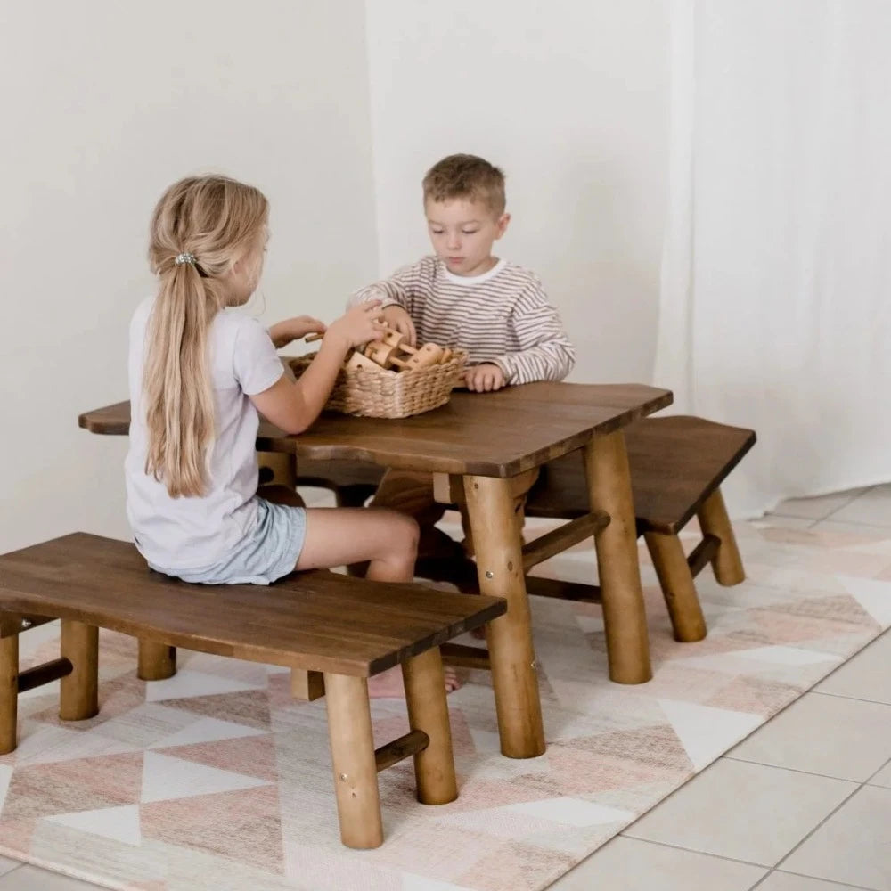Minimalist Tree Tables And 2 Benches
