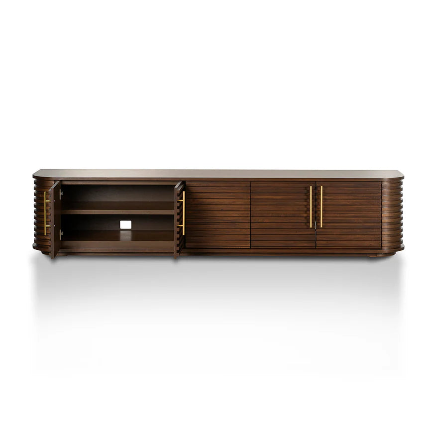Beautiful TV Entertainment Unit - Walnut 230cms