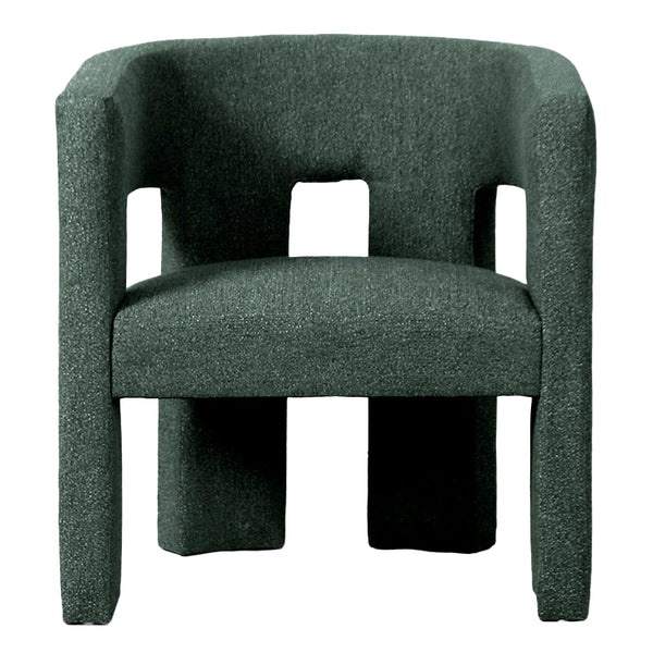 Bella Cozy Boucle Curl Armchair - Dark Green