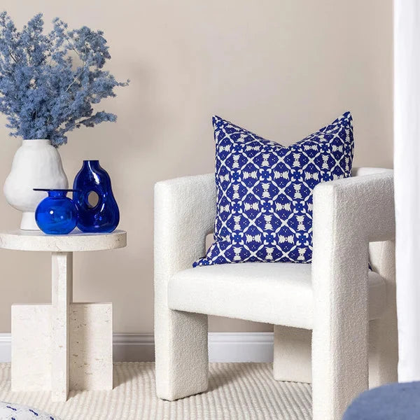 Bella Cozy Boucle Curl Armchair - White