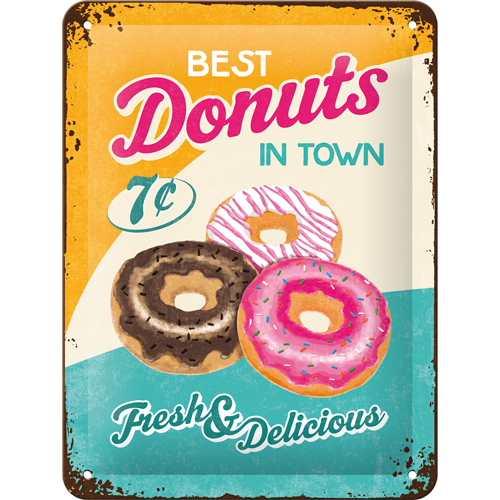 Best Donuts in Town - Sign Board 15 x 20cm