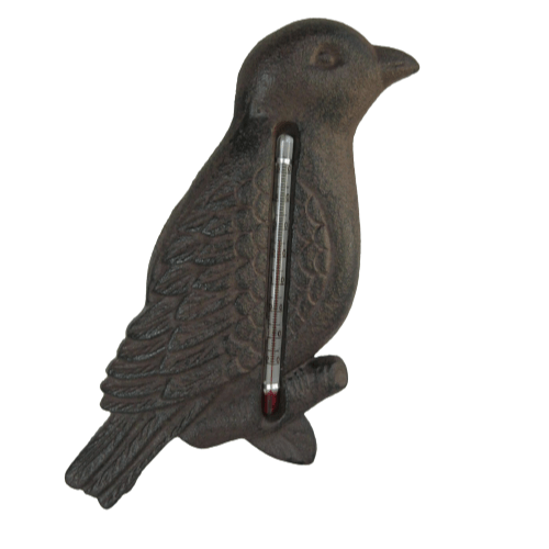 Bird Cast Iron Garden Thermometer