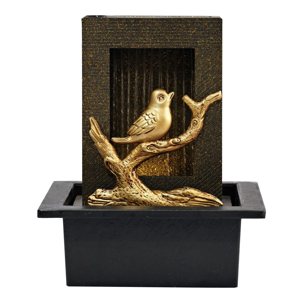 Bird Rain Polyresin Fountain Tabletop Decor