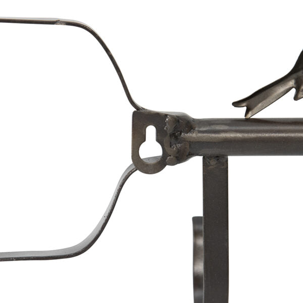 Birds On Spade 3 Hook Wall Hanging Outdoor Decor 67cms