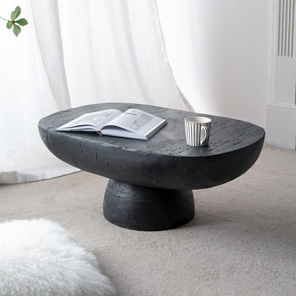 Black Is Back Handmade Cement Coffee Table - 92cms