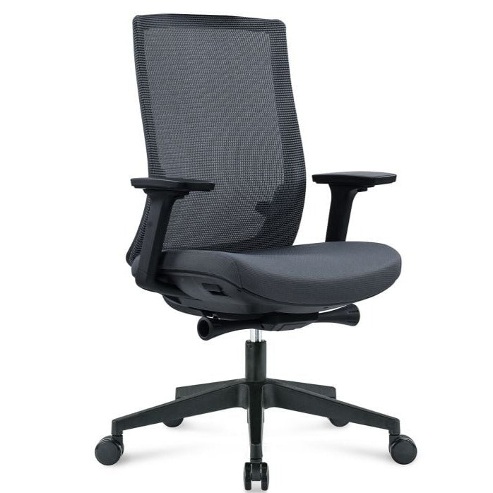 Black Mesh Upholstered Office Chair