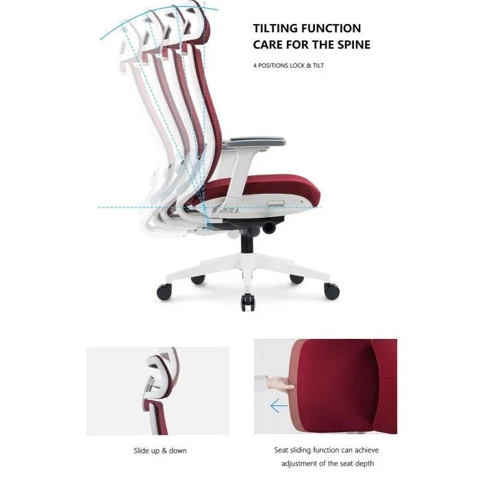 Black Mesh Upholstered Office Chair