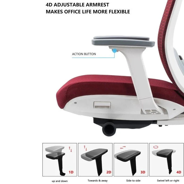 Black Mesh Upholstered Office Chair