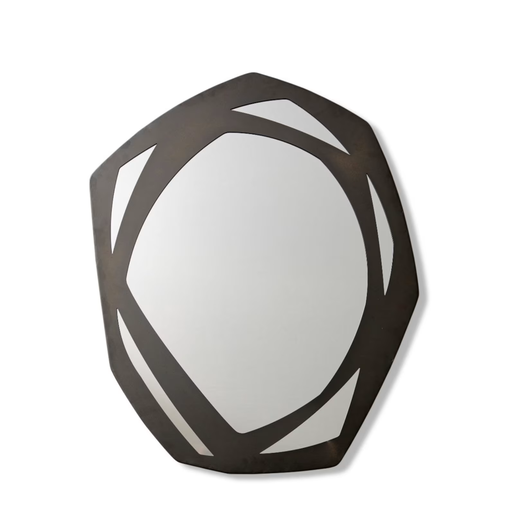 Black Modern Interior Wall Mirror 60 x 75cms