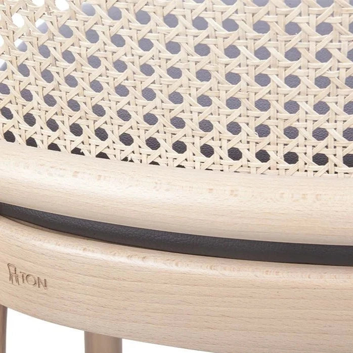 Black Padded Seat Natural Back High Stool (Available in 2 Sizes)