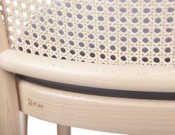 Black Padded Seat Natural Back High Stool (Available in 2 Sizes)