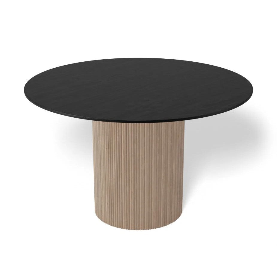 Black Wood Top Modern Dining Table (Available in 2 Sizes)