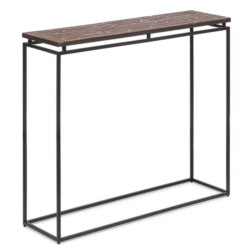 Black & Copper Narrow Console Table