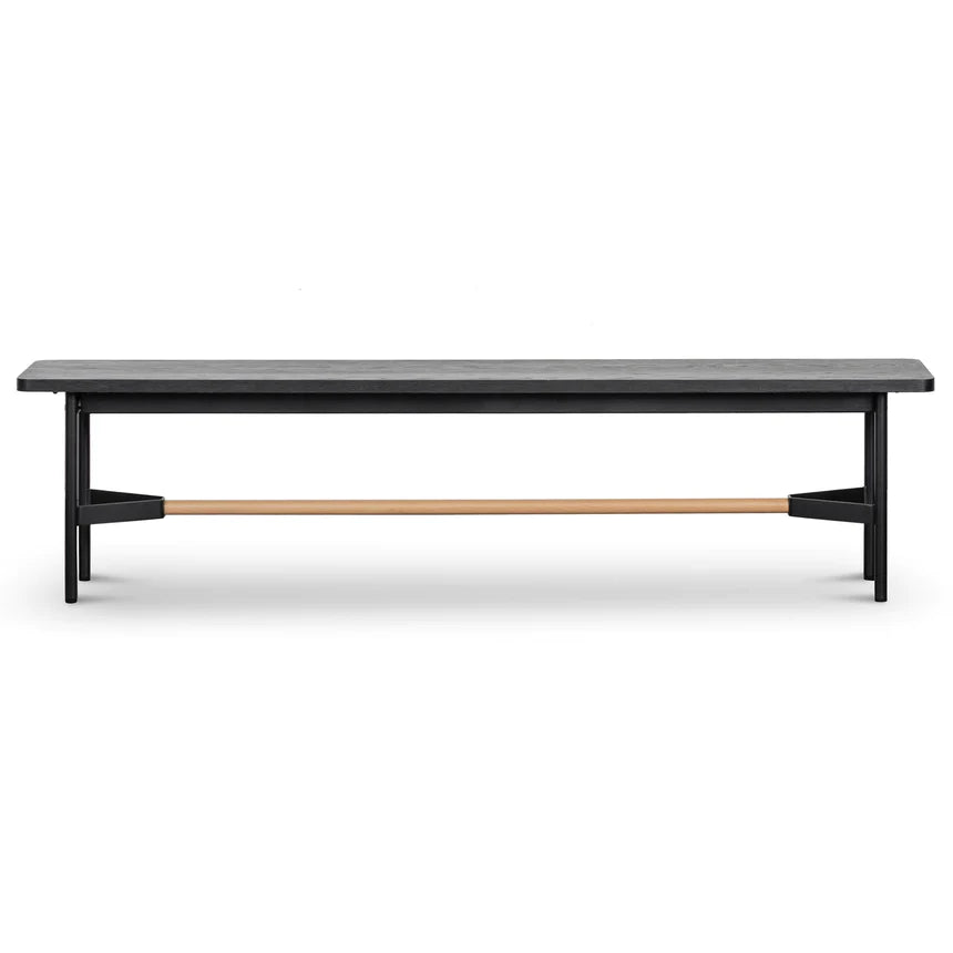 Boho Beach Dining Benches 180cms - Black