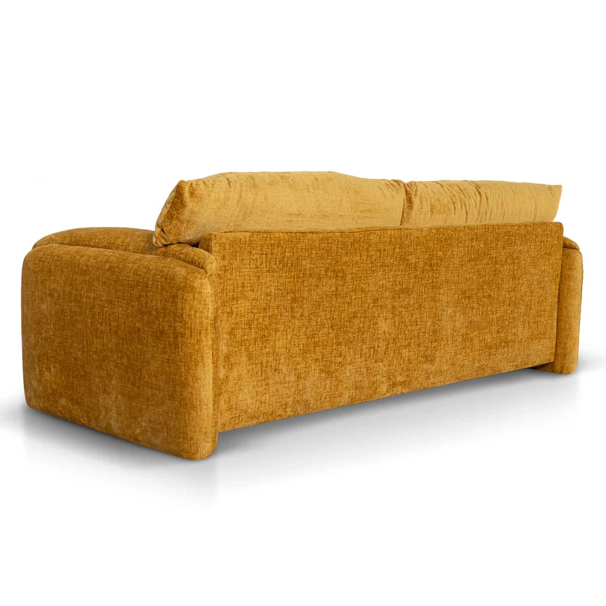 Bold Comfort 3-Seater Fabric Sofa - Ochre